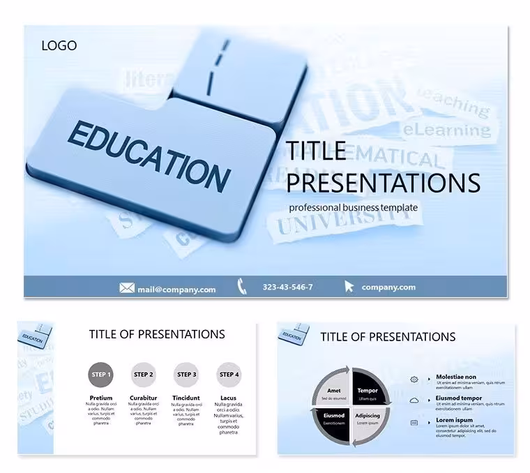 Push Button Education Keynote Template for Presentation
