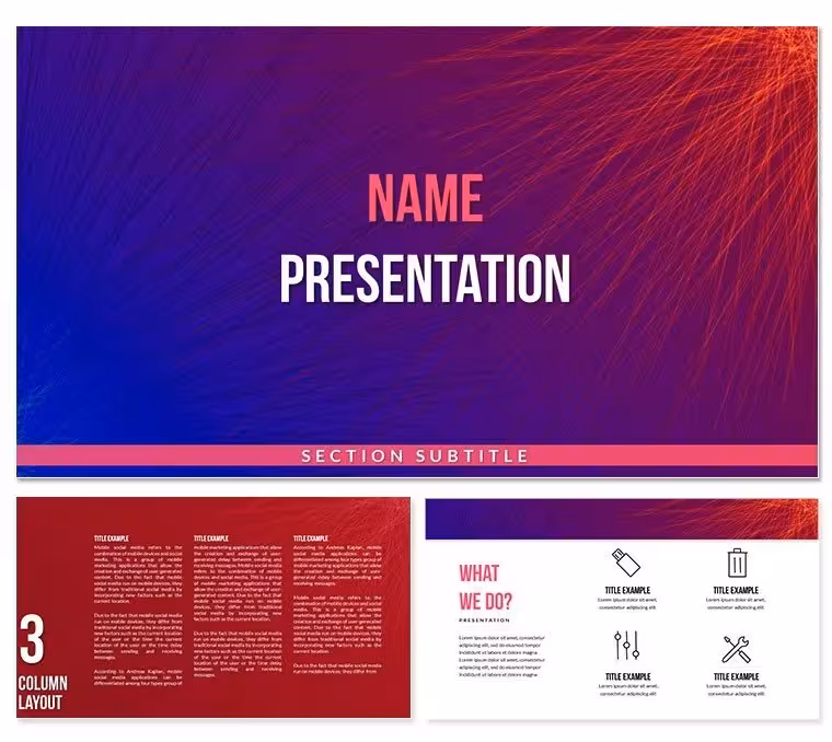 Abstract Fiery Wool Templates for Keynote Presentation