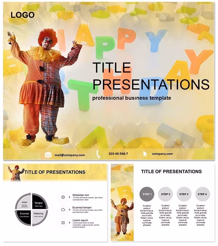 Clown Birthday PowerPoint Templates