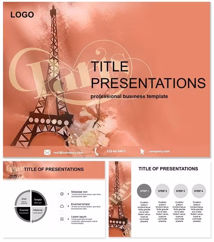 Paris with Love: Romantic PowerPoint Template
