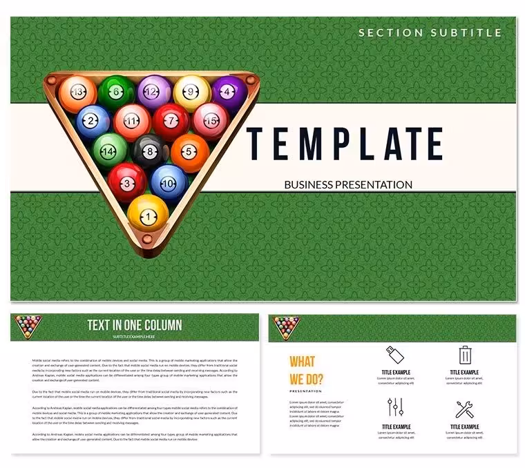 Cue Sports (Billiards) Keynote template