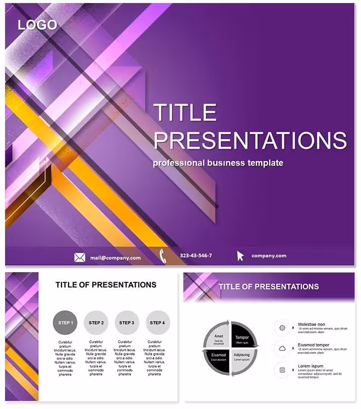 Elegant Ribbons Keynote Template
