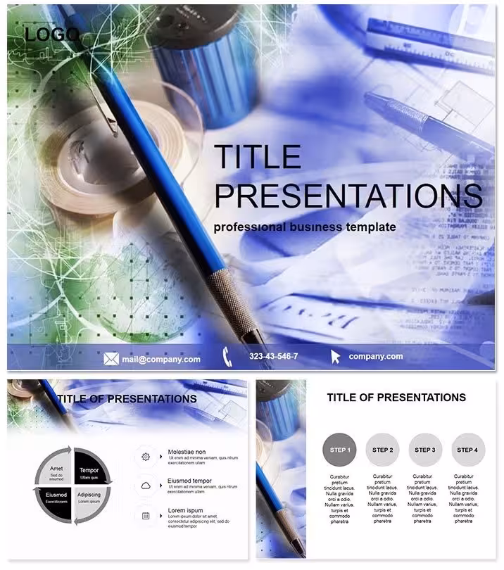 Drawing Lessons Architectural PowerPoint Template