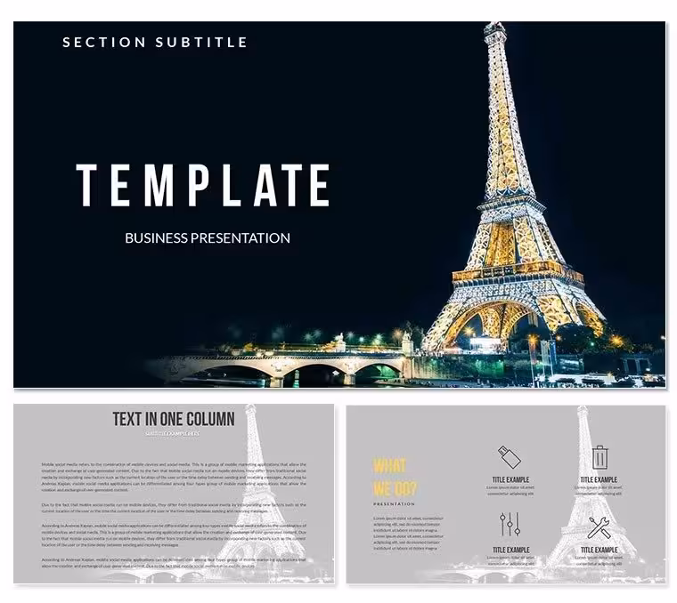 Paris Guide Keynote Template - Fully Editable | ImagineLayout