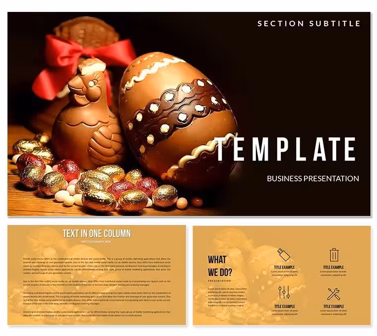 Chocolate Easter Eggs Keynote Templates for Presentation