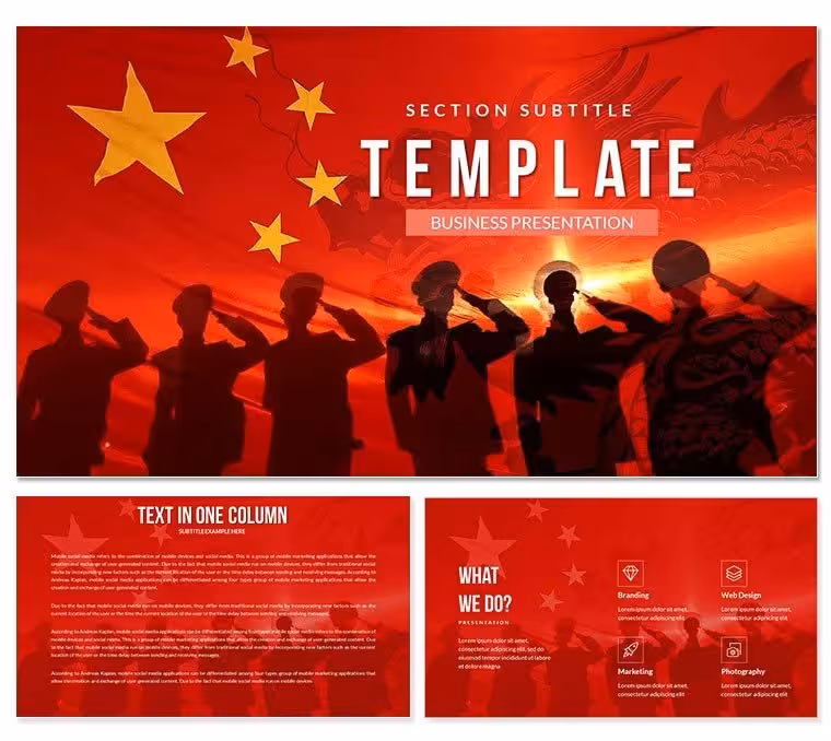 Army Armed Forces China Keynote Templates