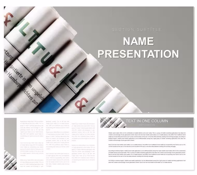Media Publications Keynote Template: Elevate Your Publishing Narratives