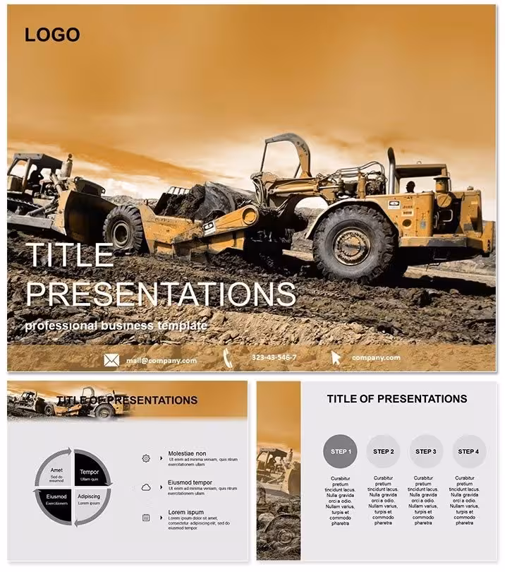 Excavators Earthworks Construction PPT Template