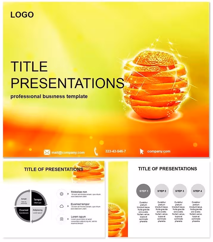 Harvest Flavor: Exotic Fruit PowerPoint Template