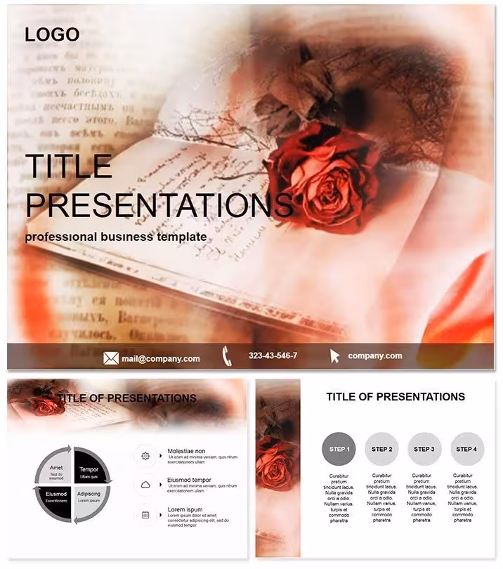Romantic Poetry PowerPoint Template for Loving Narratives