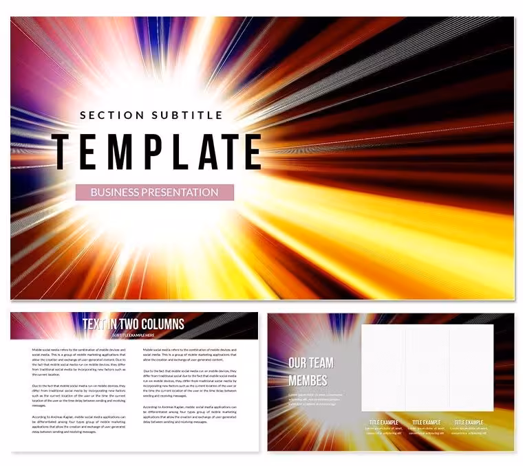 Divergent Rays Keynote template Presentation
