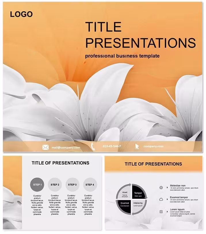 Elegant Lily Keynote Template for Vibrant Presentations