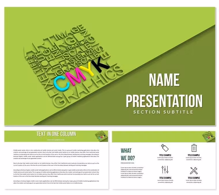 Download CMYK Color Keynote Template for Presentation