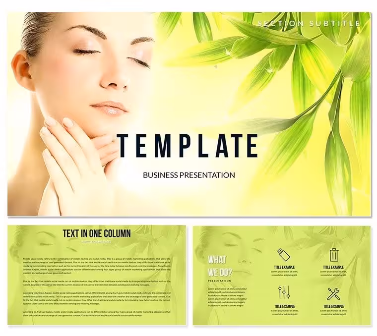 Beauty and Facial Care Keynote templates