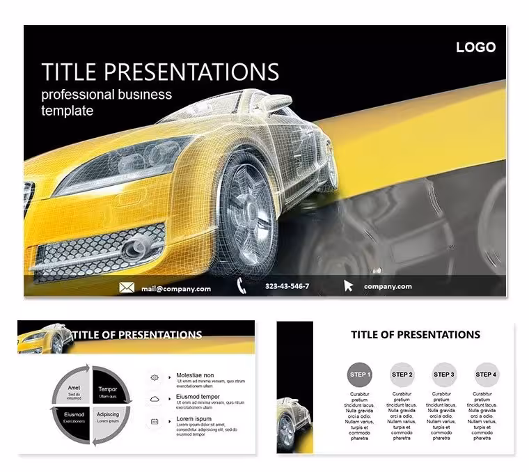 Dynamic Speed Car PowerPoint Template
