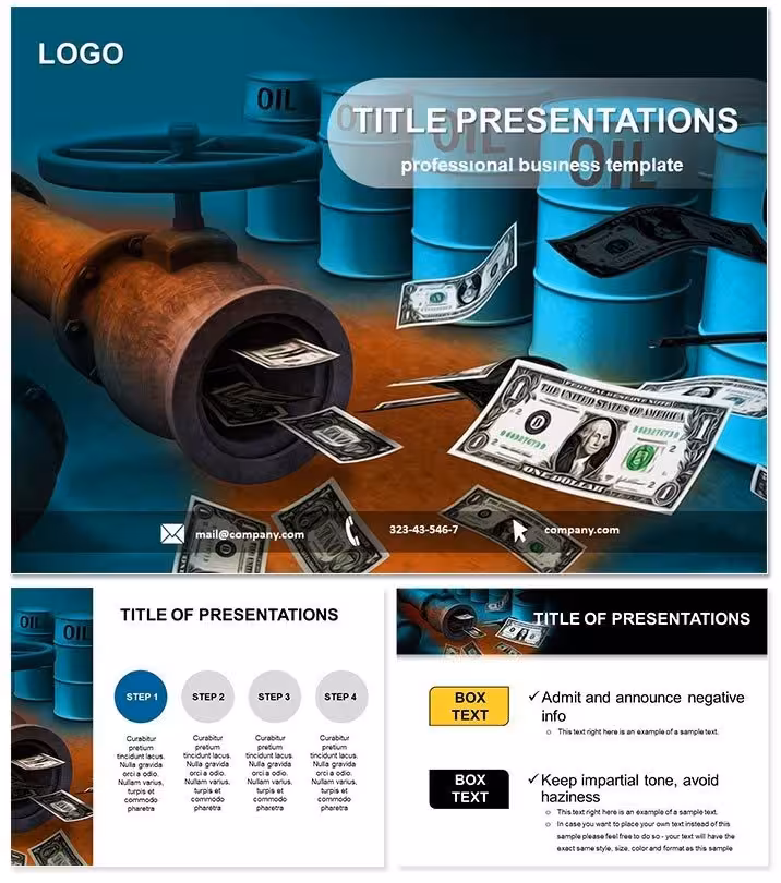 Money and Oil Keynote Template: Fuel Your Financial Narratives