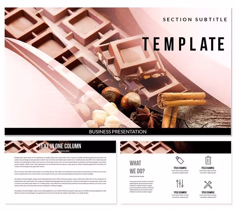 Chocolate Fudge Cake Keynote Templates - Download Now