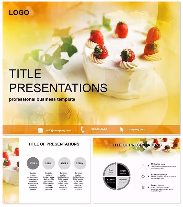 Cake for Dessert Keynote Template: Slice of Celebration