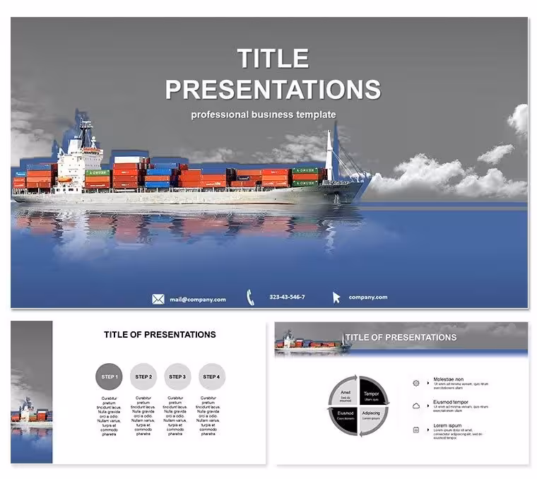 Cargo Liner Keynote Template: Freight Forward