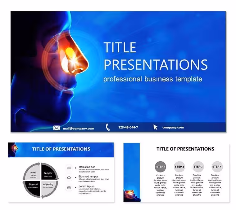 Nose Diseases PowerPoint Template: Scent Success in Every Presentation