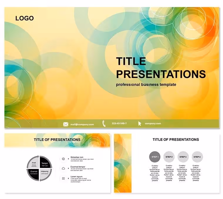 Dynamic Colored Ring PowerPoint Template