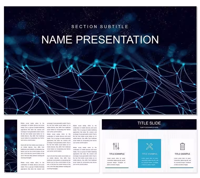 Luminescent Filaments Keynote Template: Glow of Digital Creativity