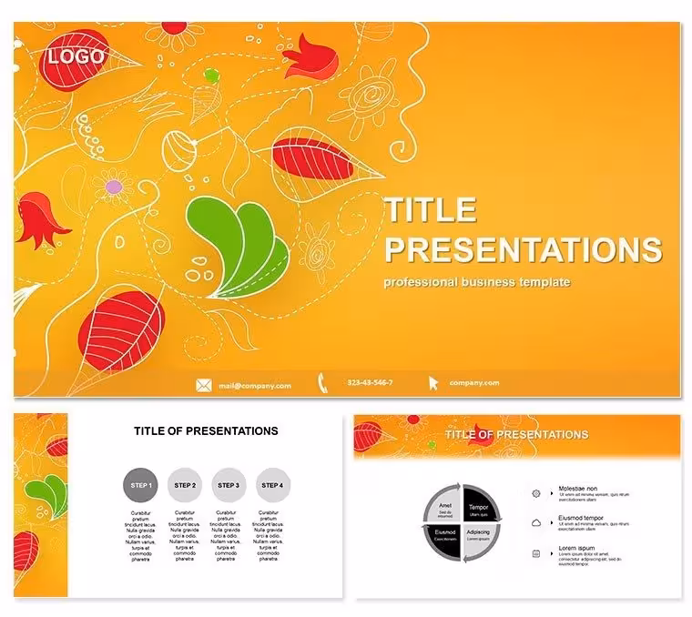 Autumn Vector Leaves Keynote Template