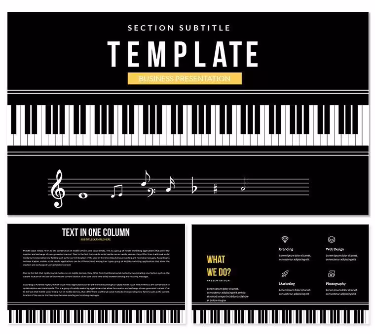 Music Lessons Notes Keynote Template: Presentation