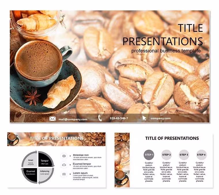Food: Cup of Coffee for Dinner PowerPoint Template