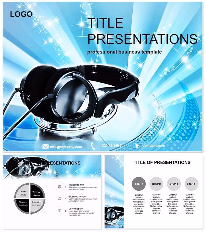 DJ Mixing Software PowerPoint Template: Mix Data with Flair