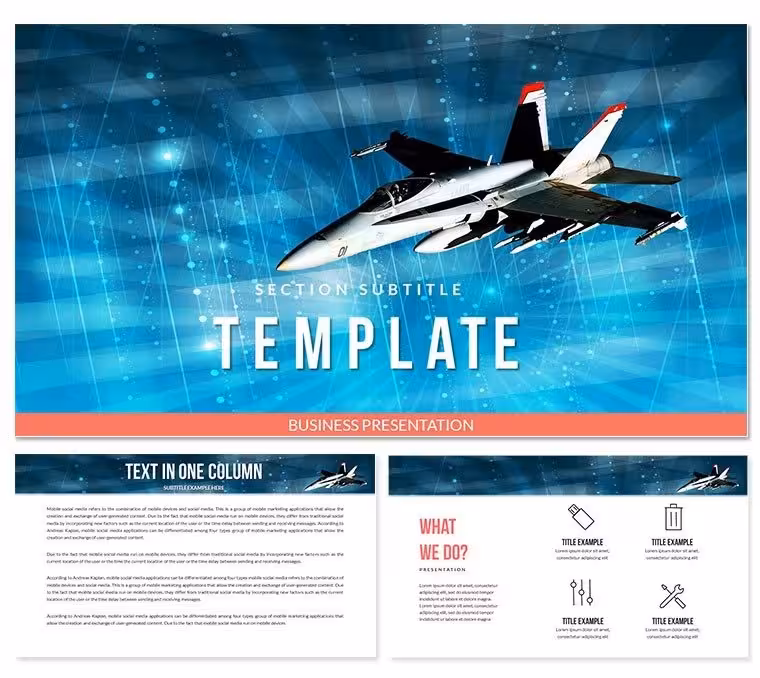 Military Airplane Keynote template Presentation