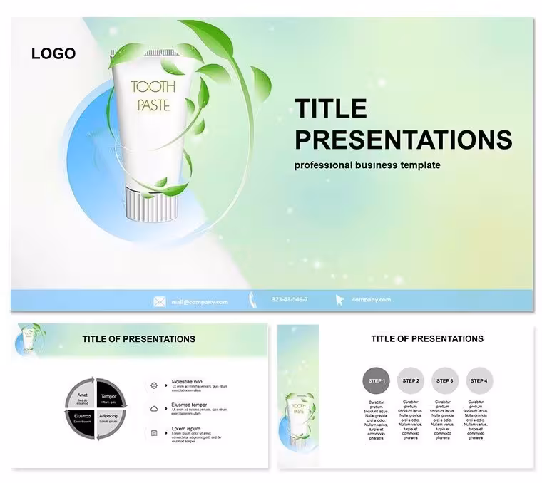 Toothpaste PowerPoint Templates for Oral Care
