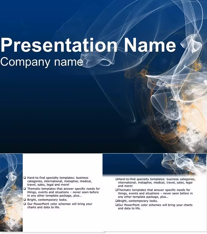 Smoke Blue Background Keynote Themes