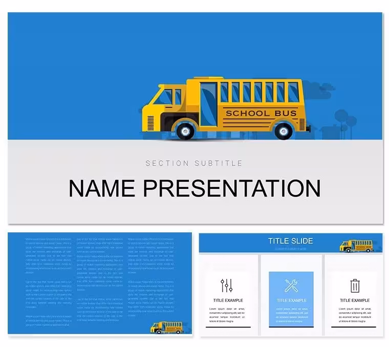 School Bus Keynote Template: Engaging Education Themes