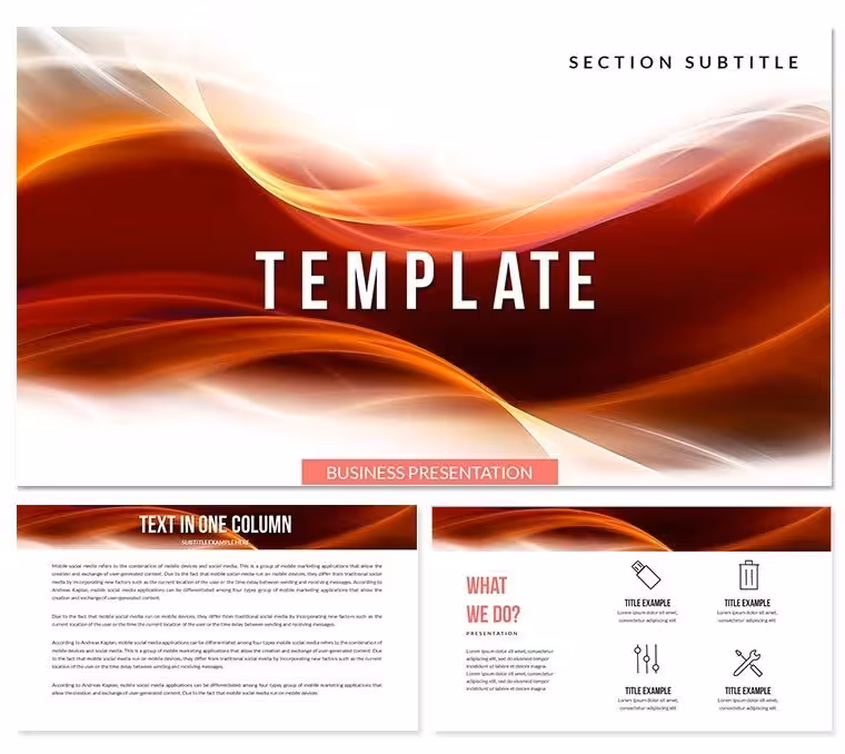 Waves of Flame Keynote templates Presentation