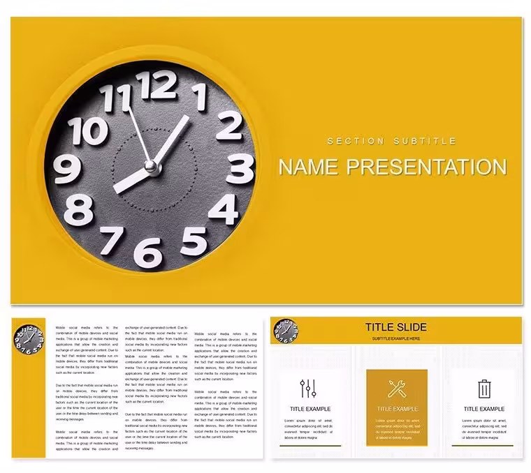 Working Hours, Clock Keynote template