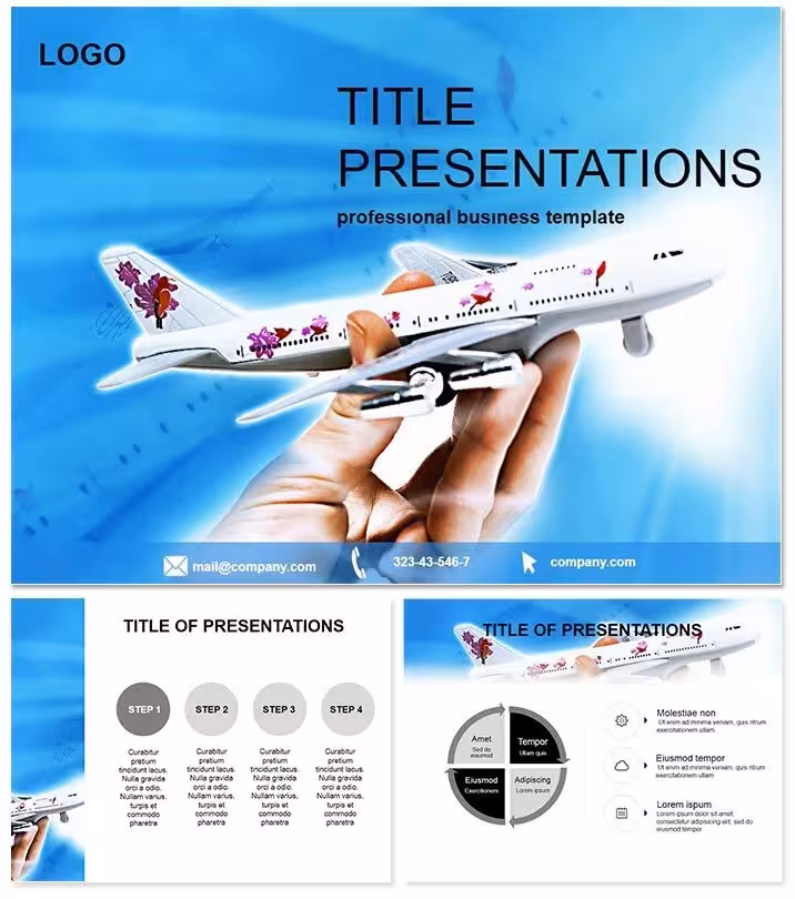 Airline Tickets Keynote Template: Wing Your Travel Tales