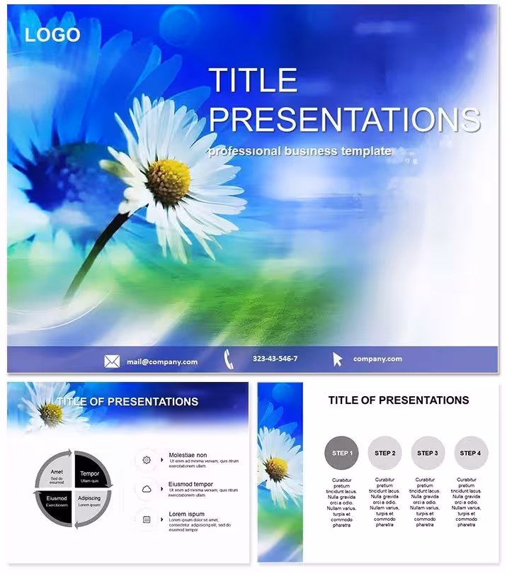 Vibrant Wild Flower PowerPoint Template
