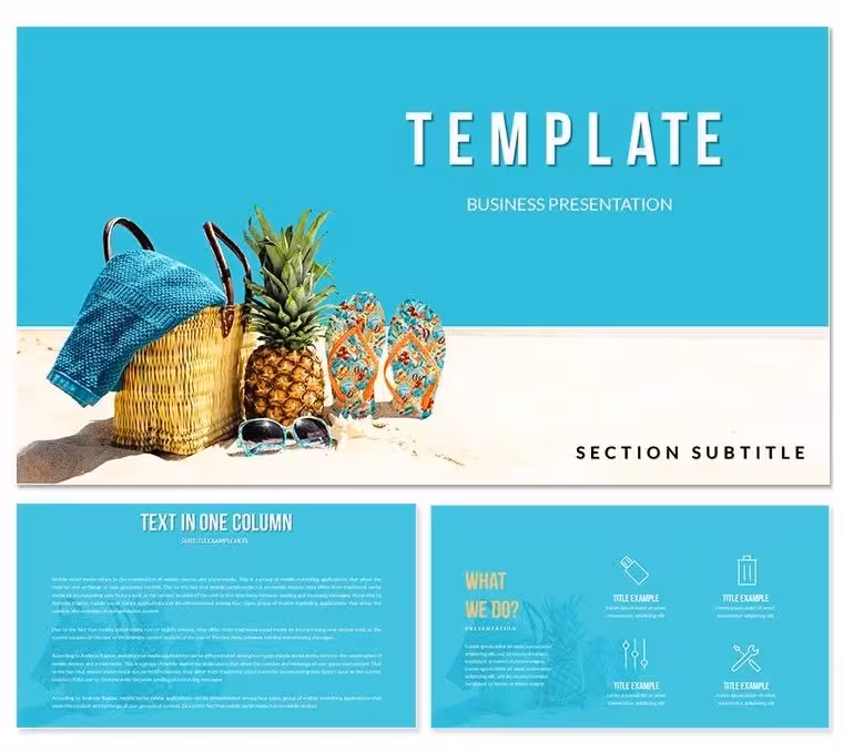Beach Equipment Keynote templates