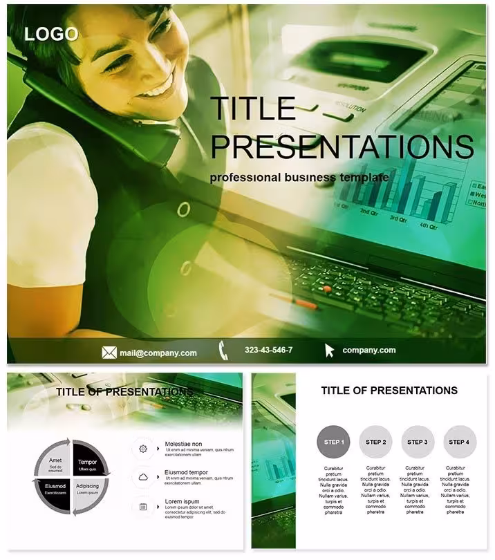 Business Communication PowerPoint Template: Bridge Ideas Effortlessly