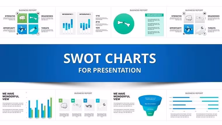 SWOT Chart Keynote: Ignite Strategies with Bold Visuals