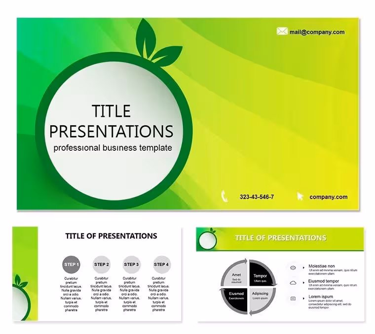 Green Eco Lightning Keynote Template: Spark Sustainable Stories