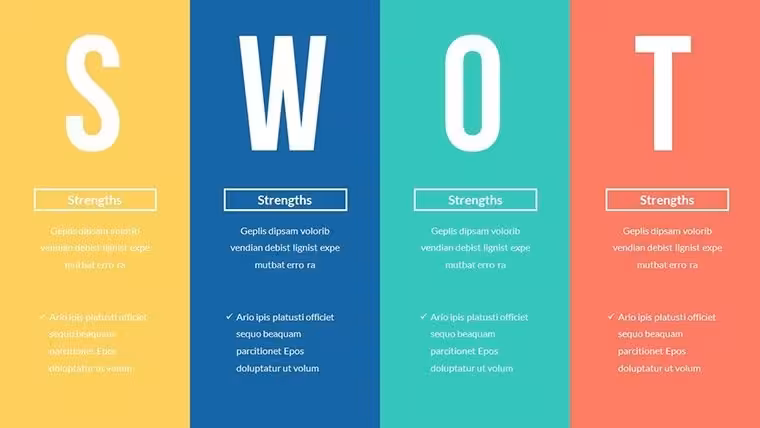 Business SWOT Keynote Charts: Strategize Your Architectural Ascent