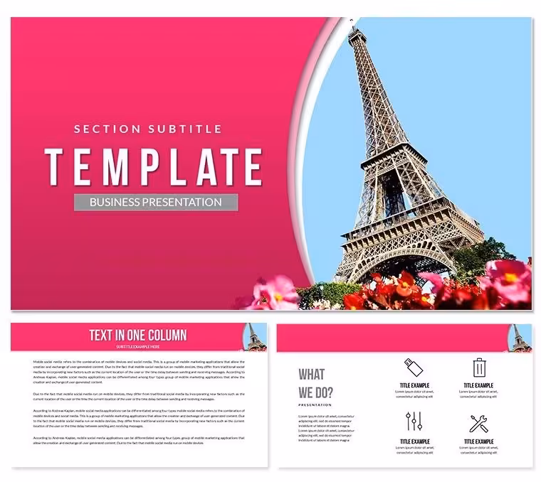 Eiffel Tower Paris Keynote Template | Download Design