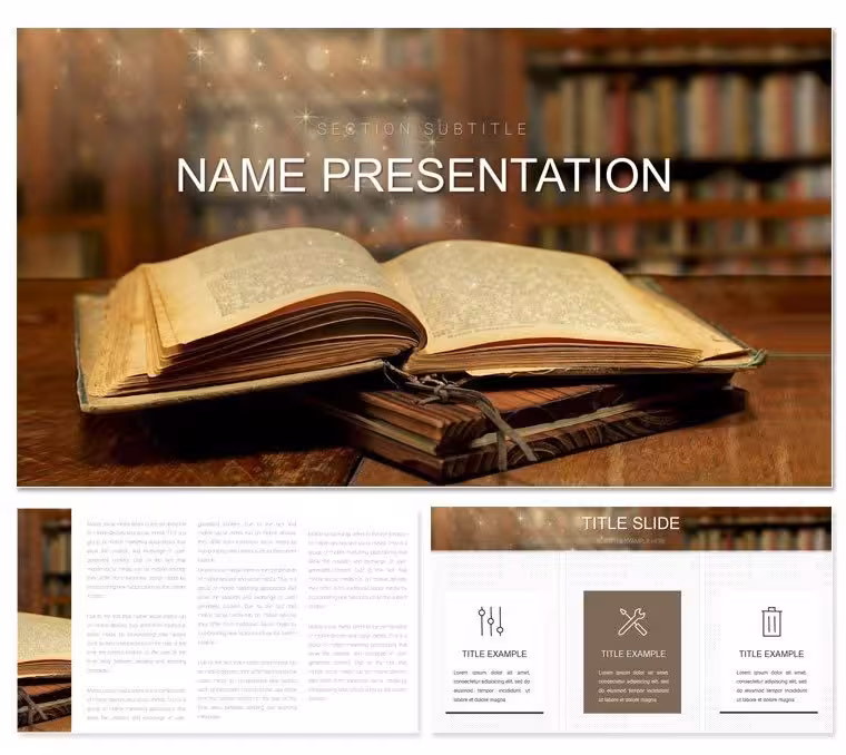 Classic Books Keynote Template: Where Literature Meets Visual Impact