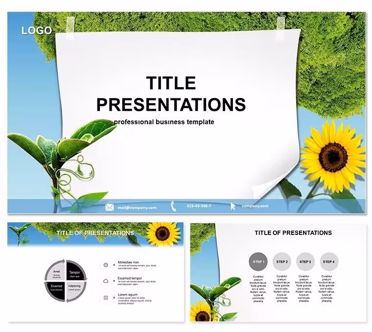 Green Environment PowerPoint Template - Fully Editable | Instant Download | ImagineLayout