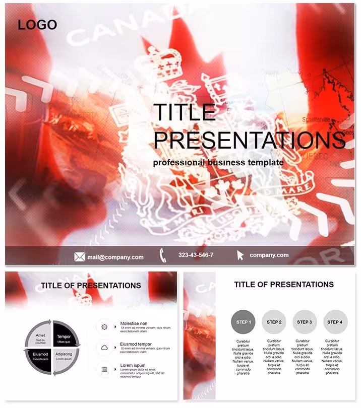 Flag of Canada PowerPoint Template