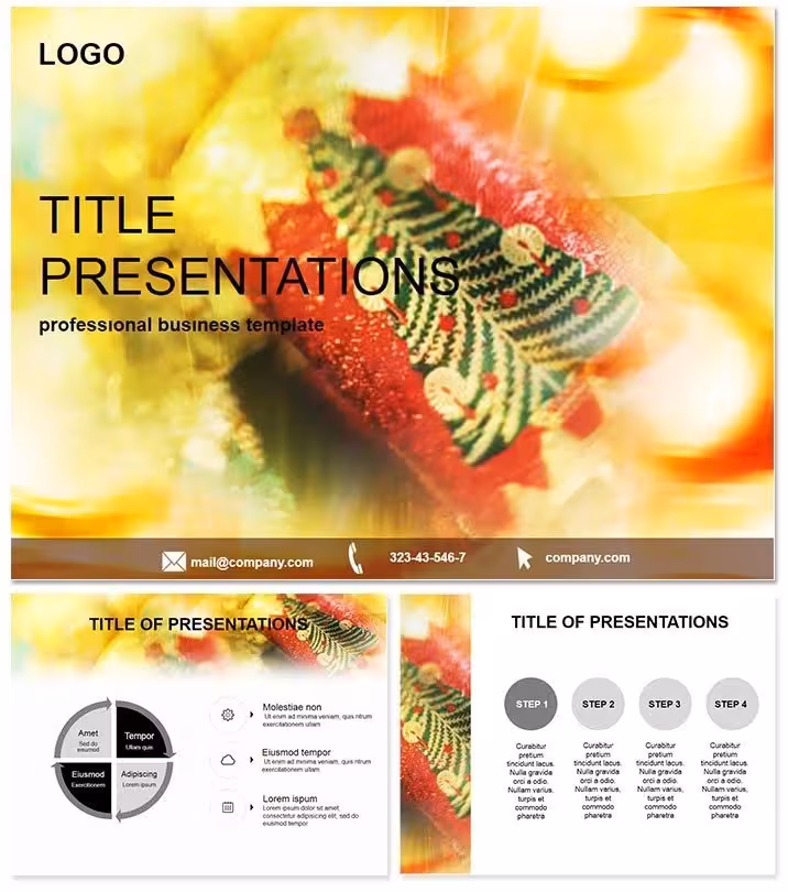 Festive Free Christmas Ornaments PPT Template