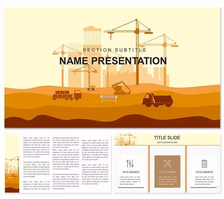 Infrastructure Construction Projects Keynote Template