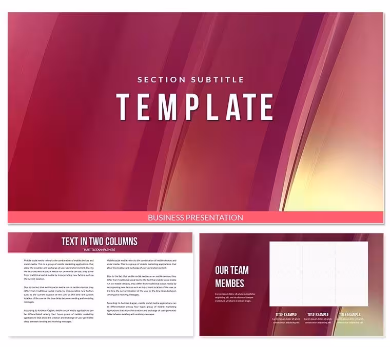 Stylish Background Keynote Template Presentation